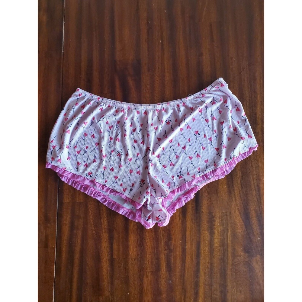 4/15 Womens pink Purple Red Heart pajama shorts Secret Treasures plus size 2X